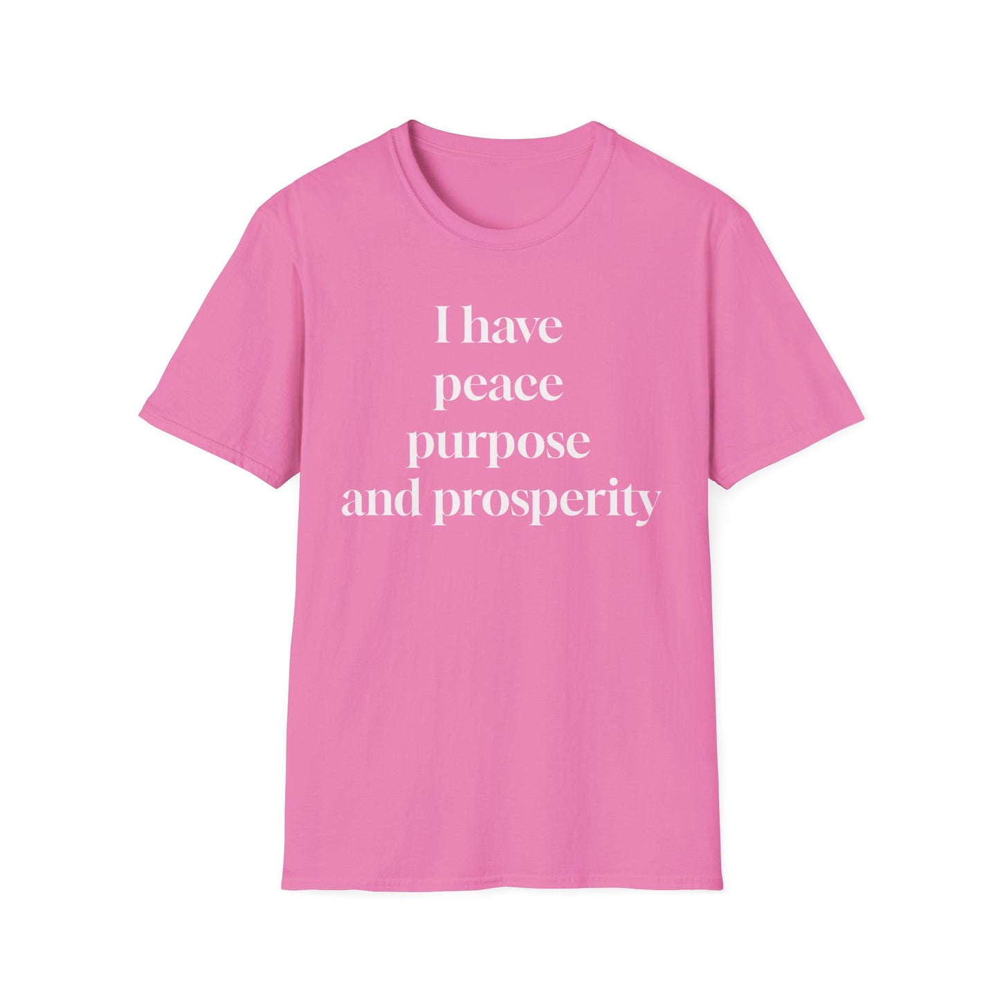 "I Have Peace, Purpose, and Prosperity" | Inspirational Unisex Softstyle T-Shirt
