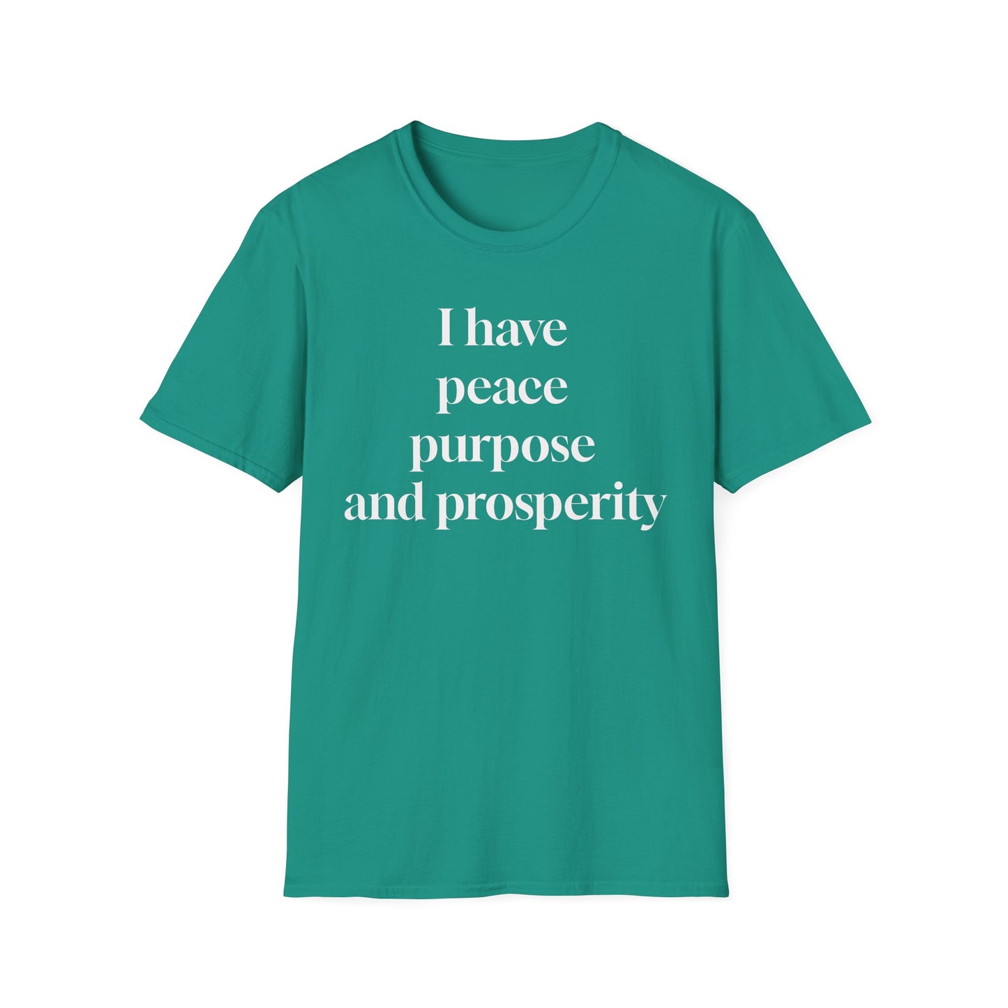"I Have Peace, Purpose, and Prosperity" | Inspirational Unisex Softstyle T-Shirt
