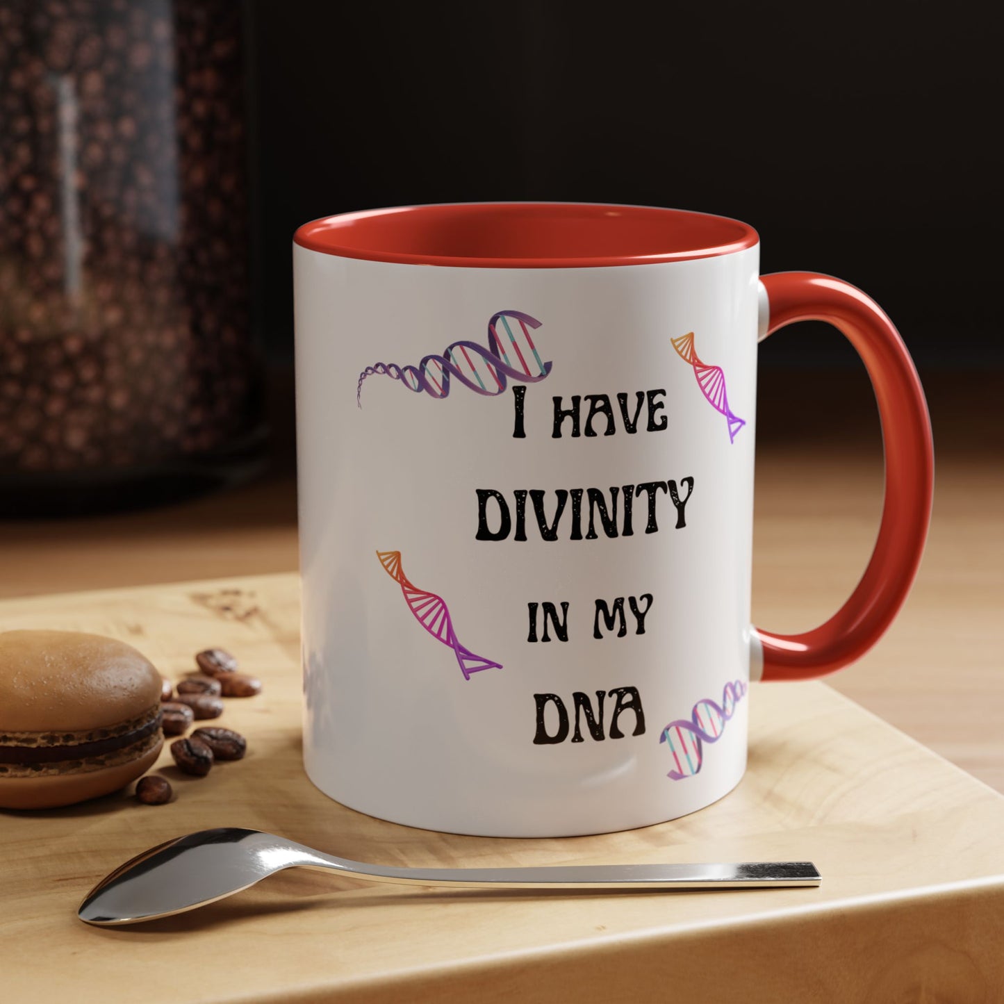 I Have Divinity in my DNA" Coffee Mug, Inspirational Gift, Science Mug, Genetic Enthusiast, Unique Ceramic Cup, Birthday Present