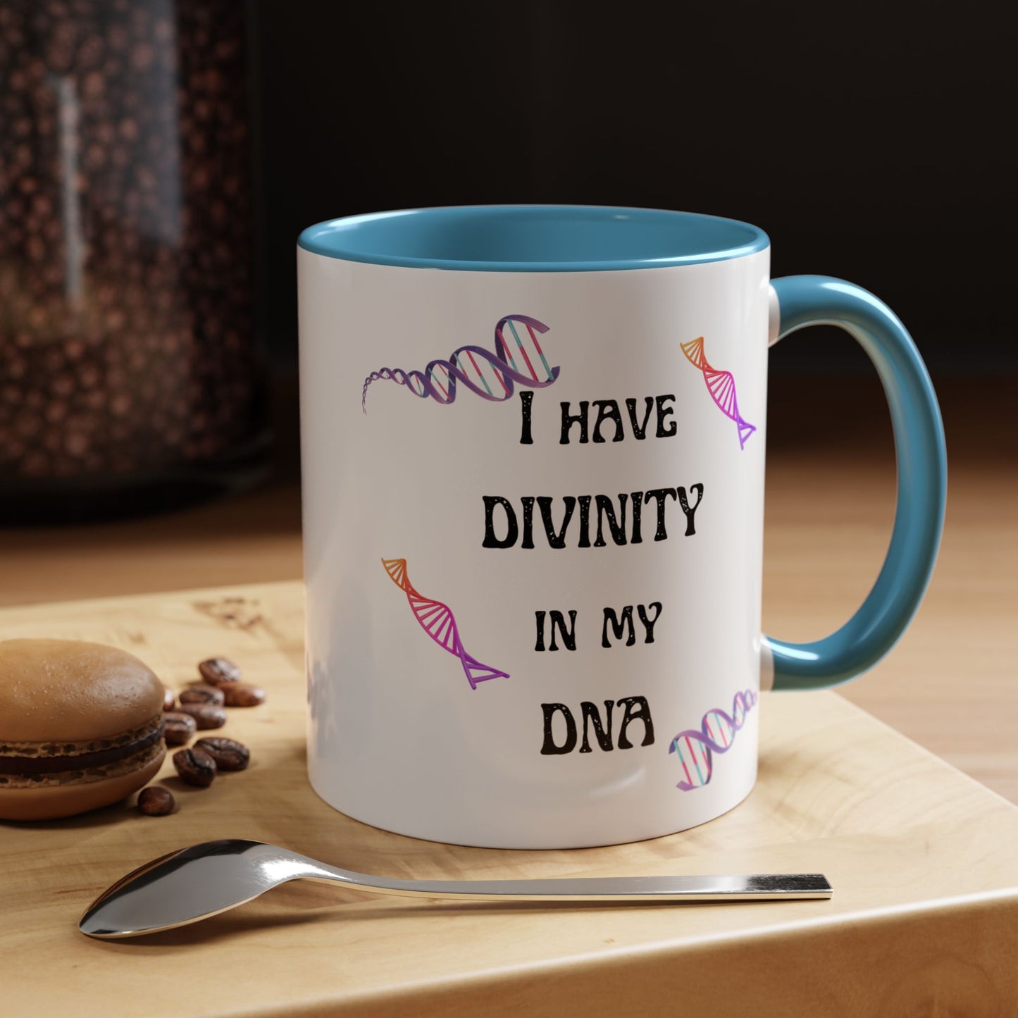 I Have Divinity in my DNA" Coffee Mug, Inspirational Gift, Science Mug, Genetic Enthusiast, Unique Ceramic Cup, Birthday Present