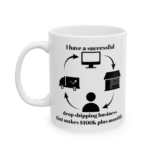 "I Have a DS Biz that makes $100k monthly"  Ceramic Mug, Business, Coffee Cup, Entrepreneur Gift, Office Decor, Inspirational Quotes