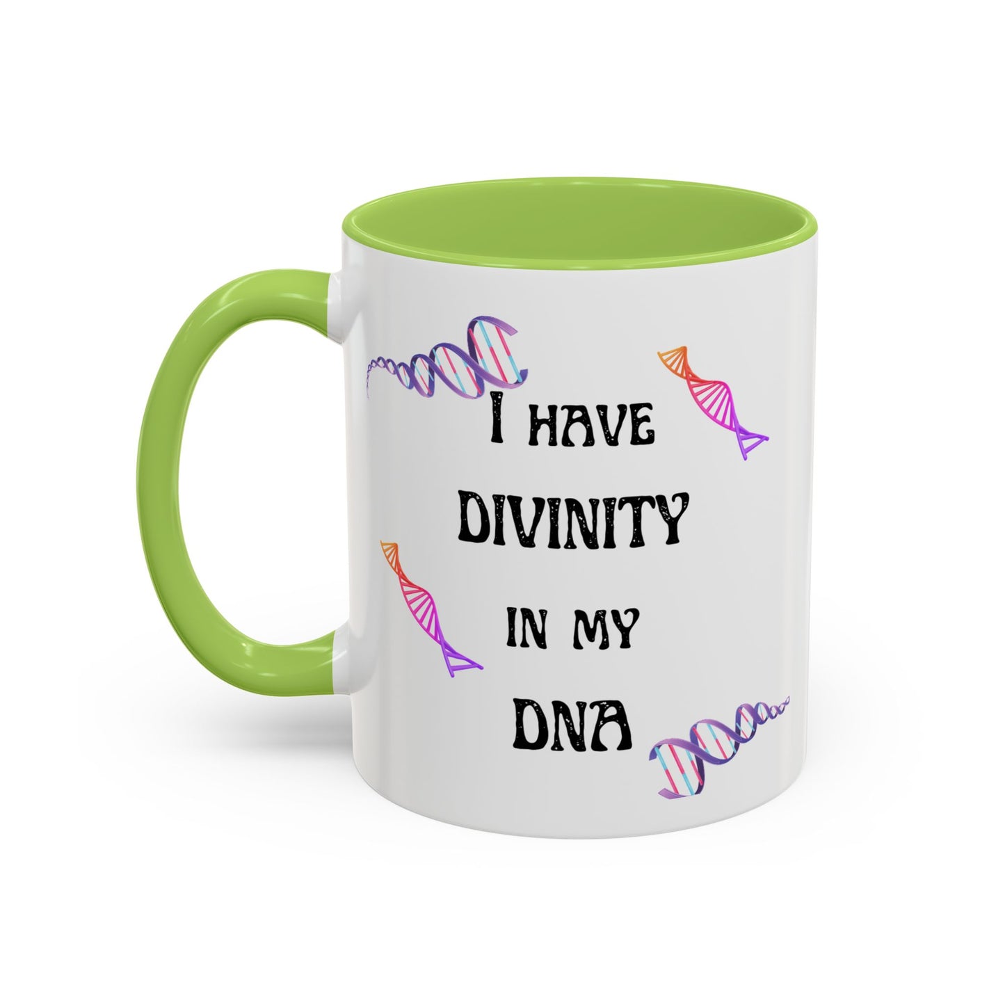 I Have Divinity in my DNA" Coffee Mug, Inspirational Gift, Science Mug, Genetic Enthusiast, Unique Ceramic Cup, Birthday Present
