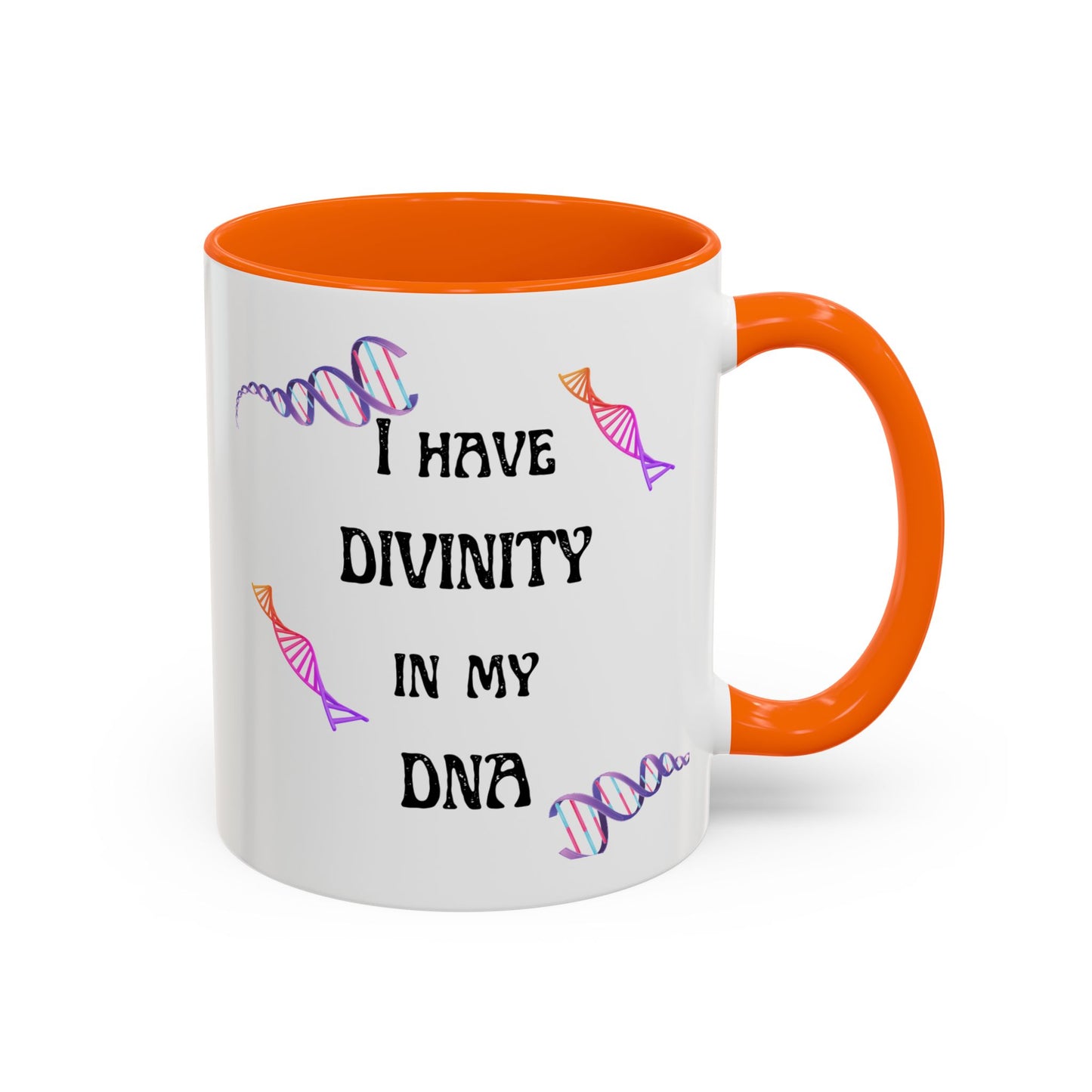 I Have Divinity in my DNA" Coffee Mug, Inspirational Gift, Science Mug, Genetic Enthusiast, Unique Ceramic Cup, Birthday Present