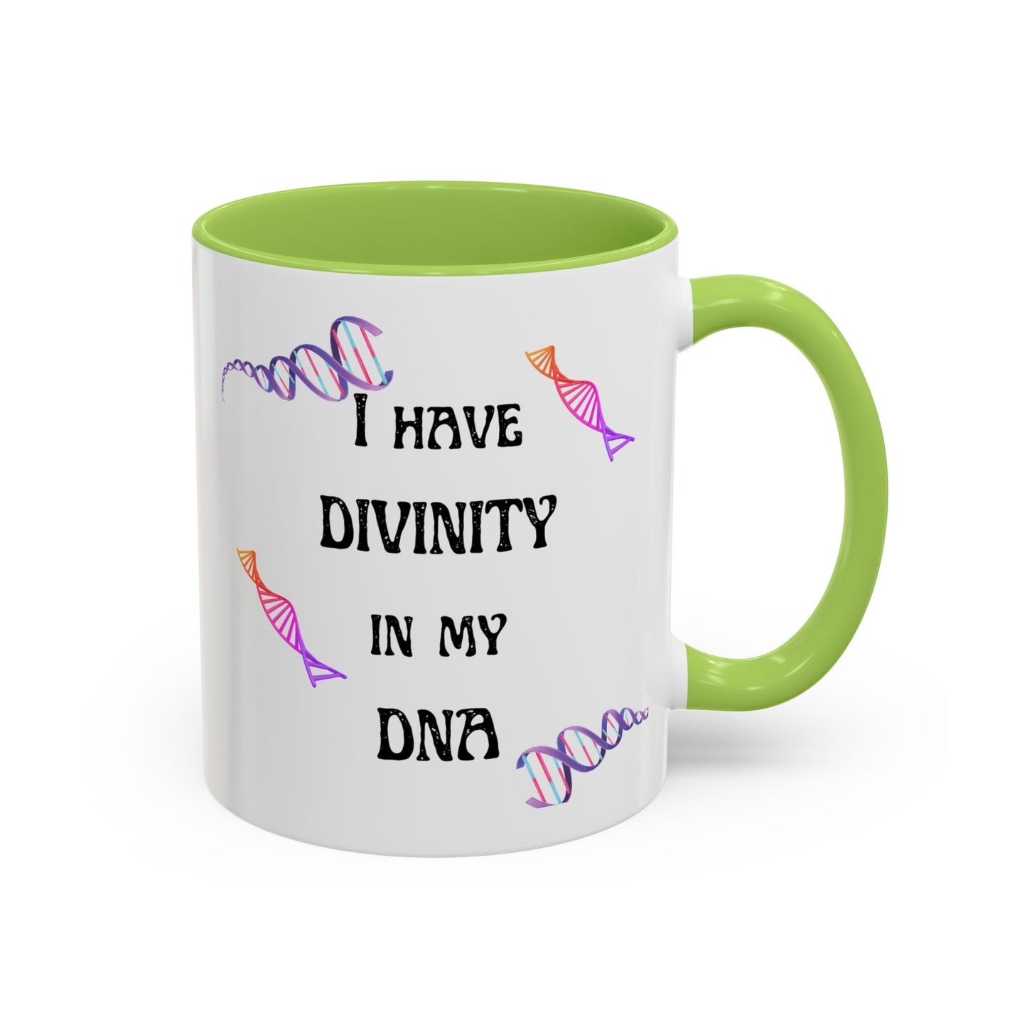 I Have Divinity in my DNA" Coffee Mug, Inspirational Gift, Science Mug, Genetic Enthusiast, Unique Ceramic Cup, Birthday Present