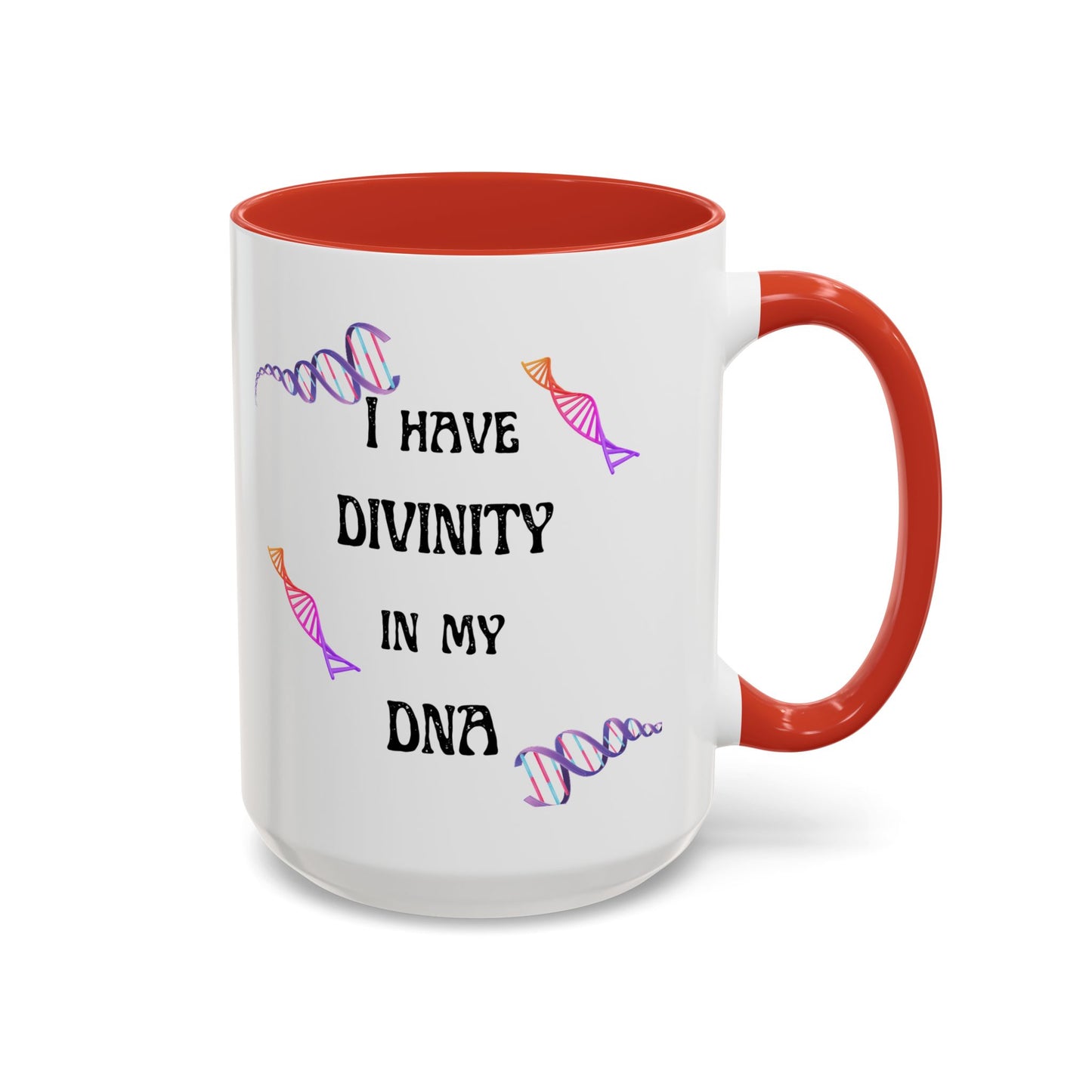 I Have Divinity in my DNA" Coffee Mug, Inspirational Gift, Science Mug, Genetic Enthusiast, Unique Ceramic Cup, Birthday Present