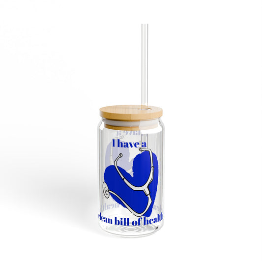 Clean Bill of Health (Blue) 16oz Health Gift, Doctor’s Cup, Medical Memento, Wellness Drinkware