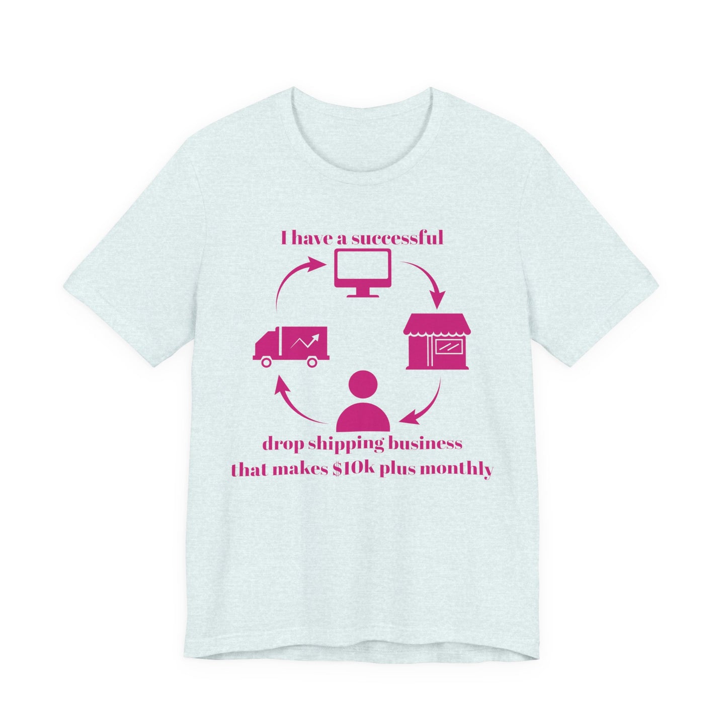 "I Have a 10k Drop Shipping Biz" (Pink) Unisex Jersey Short Sleeve Tee