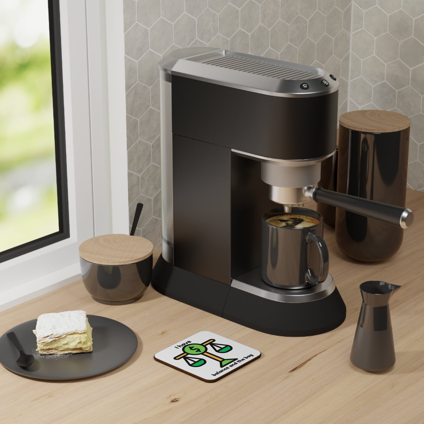 "I Have Balance and the Bag" -  Hardboard Back Coaster