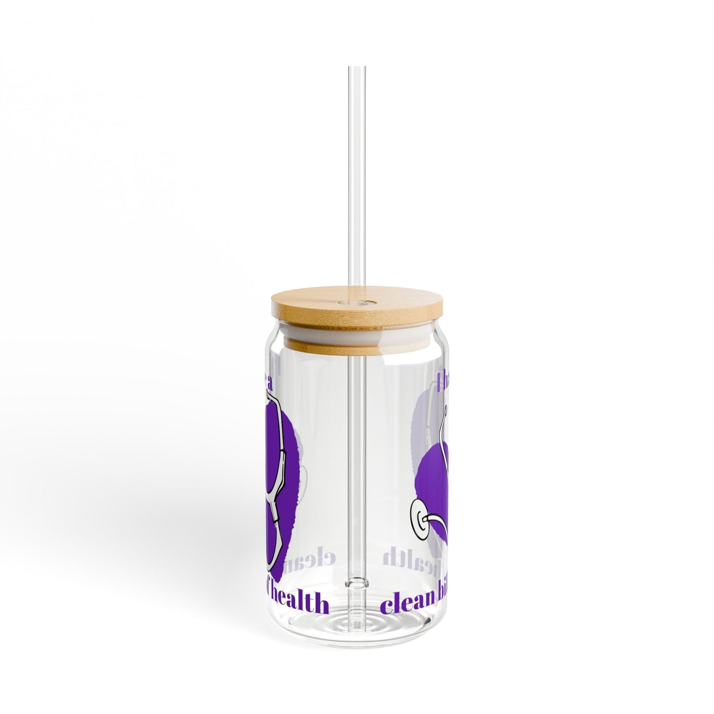 Clean Bill of Health (Purple) 16 oz  Drinking Jar, Perfect Gift for Nurses, Doctors, Medical Students, Healthcare [...]