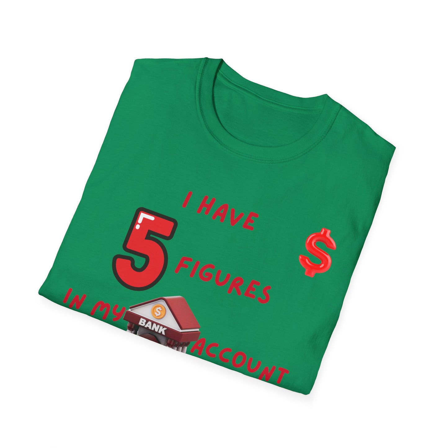 "I Have 5 Figures In My Bank Account", Manifesting Money Tee, Graphic Tee, Gift for Finance Lovers, Casual Wear, Birthday Gift, Everyday Tee