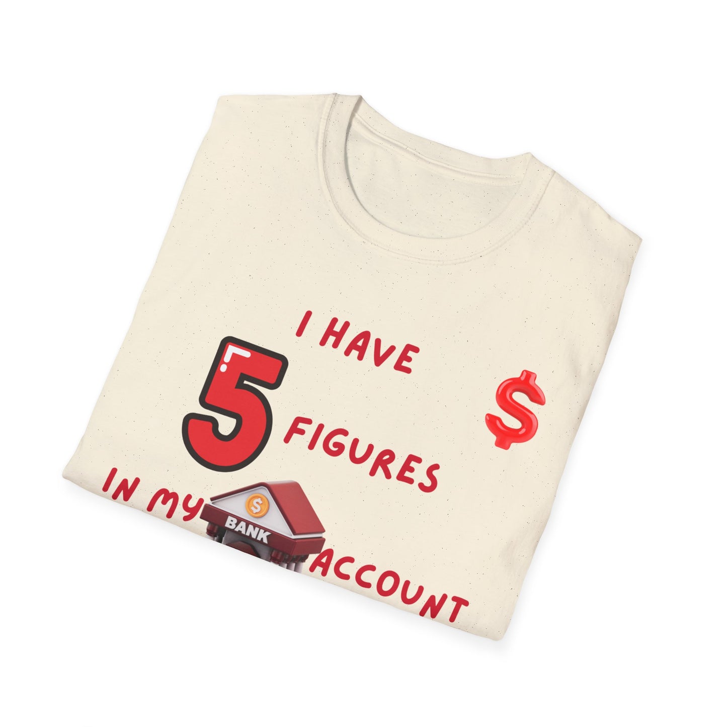 "I Have 5 Figures In My Bank Account", Manifesting Money Tee, Graphic Tee, Gift for Finance Lovers, Casual Wear, Birthday Gift, Everyday Tee