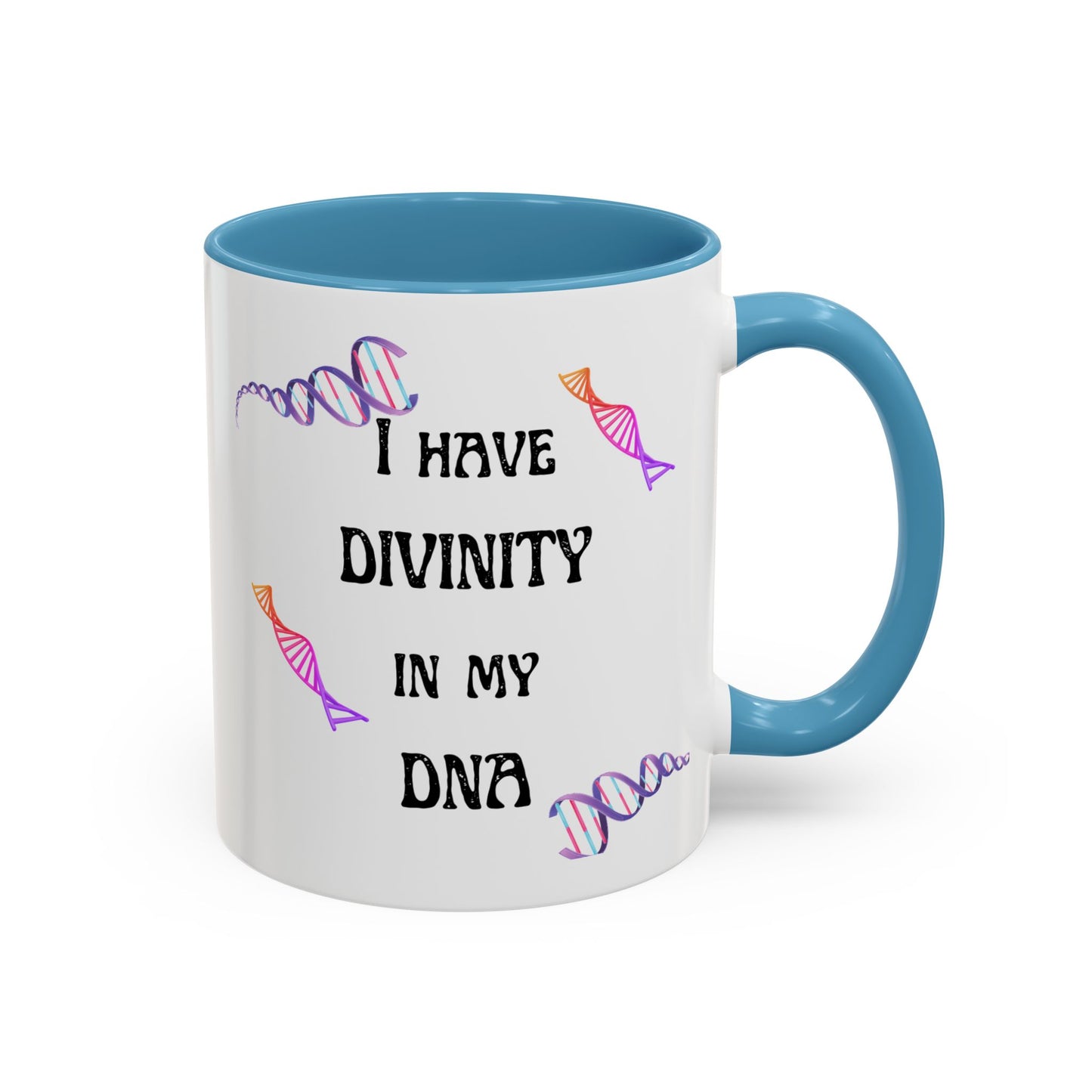 I Have Divinity in my DNA" Coffee Mug, Inspirational Gift, Science Mug, Genetic Enthusiast, Unique Ceramic Cup, Birthday Present