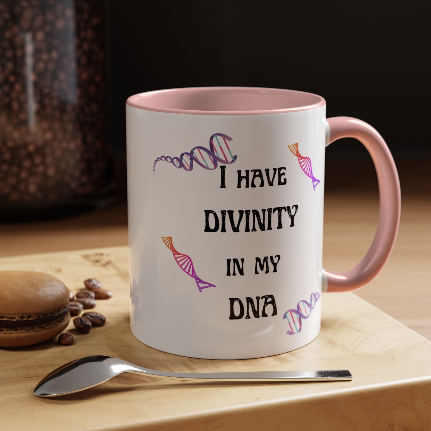 I Have Divinity in my DNA" Coffee Mug, Inspirational Gift, Science Mug, Genetic Enthusiast, Unique Ceramic Cup, Birthday Present