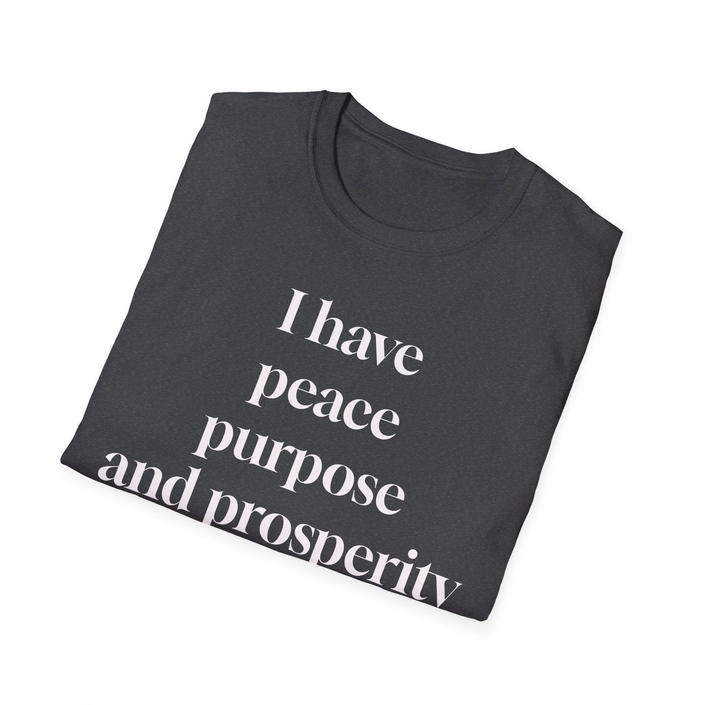 "I Have Peace, Purpose, and Prosperity" | Inspirational Unisex Softstyle T-Shirt