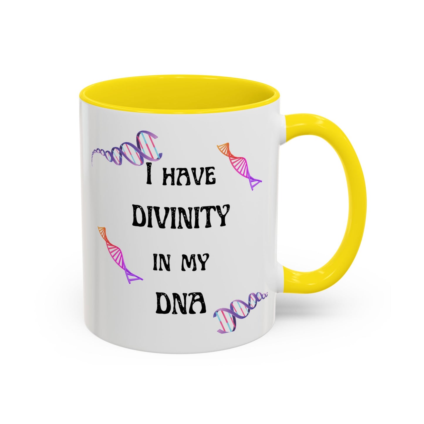 I Have Divinity in my DNA" Coffee Mug, Inspirational Gift, Science Mug, Genetic Enthusiast, Unique Ceramic Cup, Birthday Present